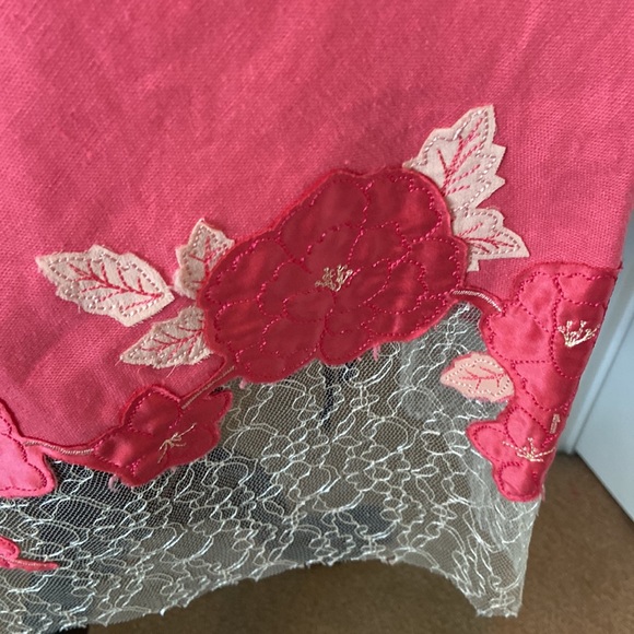 Muse slip dress - linen with appilique bottom- brand new, size 10 - Picture 4 of 7